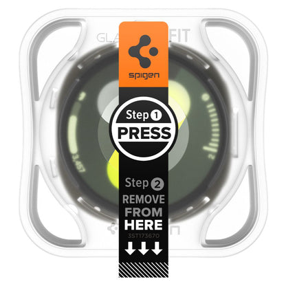 Spigen GlastR EZ FIT védőfólia Samsung Galaxy Watch8 44mm-hez, 2 darabos készlet, Edzett üveg AGL09874