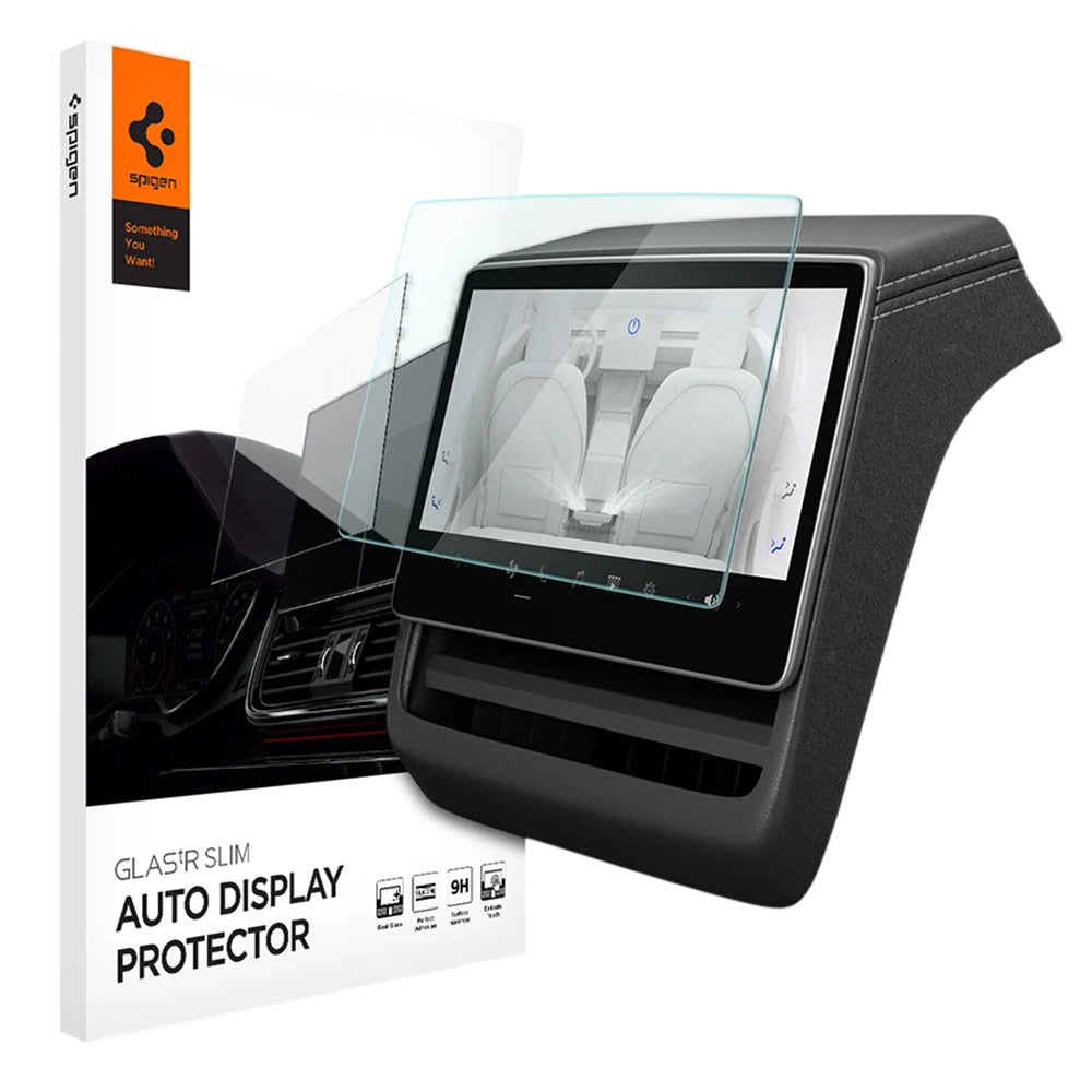 Spigen GlastR Slim Anti-Glare védőfólia Tesla Y (2026 / 2025) / 3 (2026 / 2025 / 2024) navigációhoz, edzett üveg AGL07586