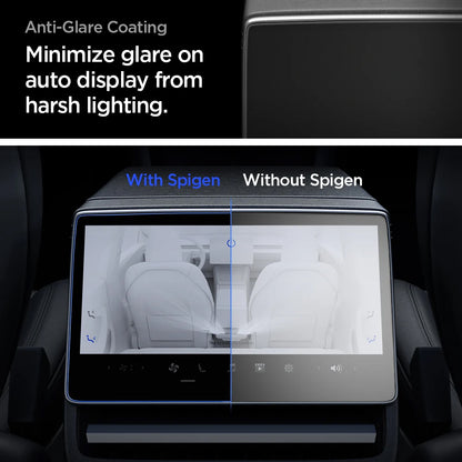 Spigen GlastR Slim Anti-Glare védőfólia Tesla Y (2026 / 2025) / 3 (2026 / 2025 / 2024) navigációhoz, edzett üveg AGL07586