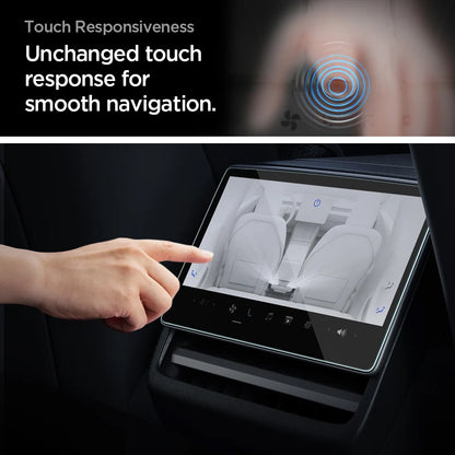 Spigen GlastR Slim Anti-Glare védőfólia Tesla Y (2026 / 2025) / 3 (2026 / 2025 / 2024) navigációhoz, edzett üveg AGL07586