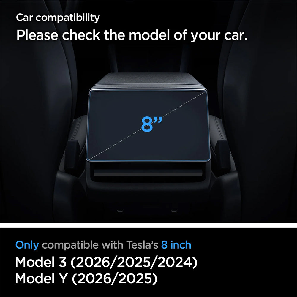 Spigen GlastR Slim Anti-Glare védőfólia Tesla Y (2026 / 2025) / 3 (2026 / 2025 / 2024) navigációhoz, edzett üveg AGL07586