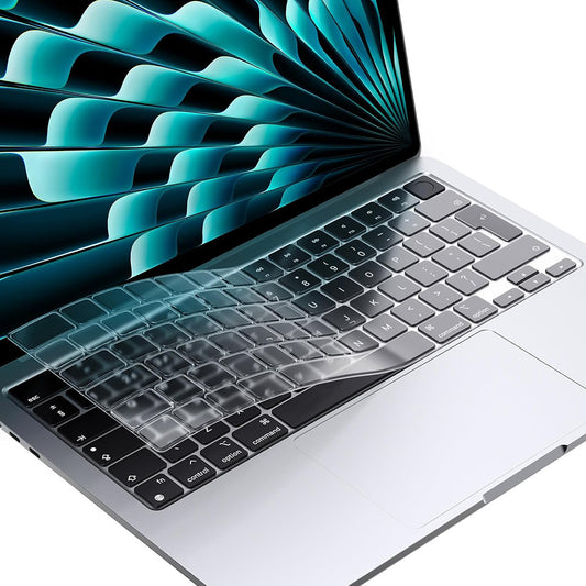 Techsuit PureTypeX billentyűzetvédő tok Apple MacBook Pro 14 (2021 - 2024) / Air 13 (2022 - 2025) / Air 15 (2022 - 2025) számára, átlátszó