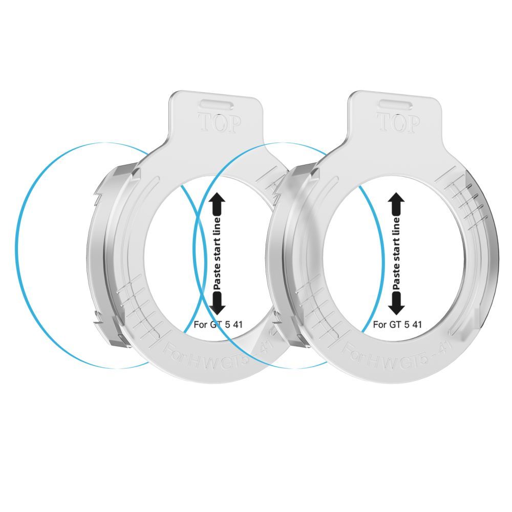 Tech-Protect Easy Set+ védőfólia Huawei Watch GT 5 41mm-hez, 2 darabos készlet, Edzett üveg
