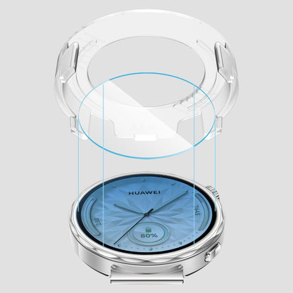Tech-Protect Easy Set+ védőfólia Huawei Watch GT 5 41mm-hez, 2 darabos készlet, Edzett üveg