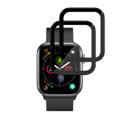 Techsuit Nano Flex Protection Film for Apple Watch 44mm Series, Set of 2 Pieces, Plastic, Black