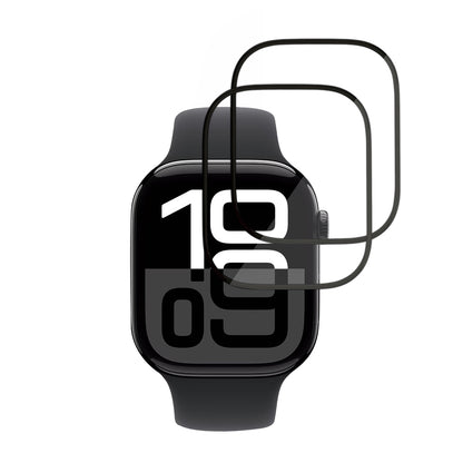 Techsuit Nano Flex védőfólia Apple Watch Series 10 / 11 46mm-hez, 2 darabos készlet, Műanyag, Fekete