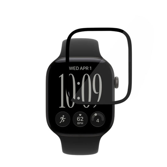 Techsuit Nano Flex védőfólia Apple Watch Series 12 46mm-hez, 2 darabos készlet, műanyag, fekete