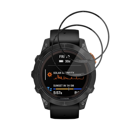 Techsuit Nano Flex védőfólia Garmin Fenix 7 Pro Solarhoz, 2 darabos készlet, Műanyag, Fekete