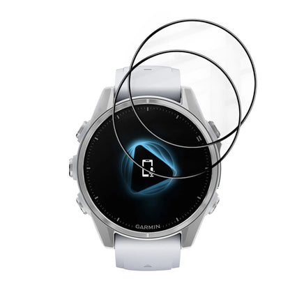 Techsuit Nano Flex védőfólia Garmin Fenix 8 43mm-hez, 2 darabos készlet, Műanyag, Fekete