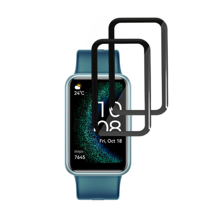 Techsuit Nano Flex védőfólia Huawei Watch FIT SE-hez, 2 darabos készlet, Műanyag, Fekete