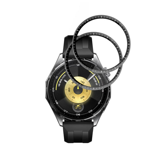 Techsuit Nano Flex Protection Film for Huawei Watch GT 6 46mm, Set of 2 Pieces, Plastic, Black