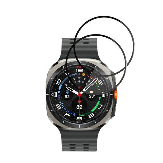 Techsuit Nano Flex védőfólia Samsung Galaxy Watch Ultra órához, 2 darabos készlet, Műanyag, Fekete