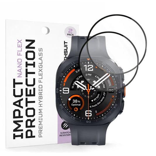 Techsuit Nano Flex védőfólia Samsung Galaxy Watch Ultra2-höz, műanyag, 2 darabos készlet, fekete
