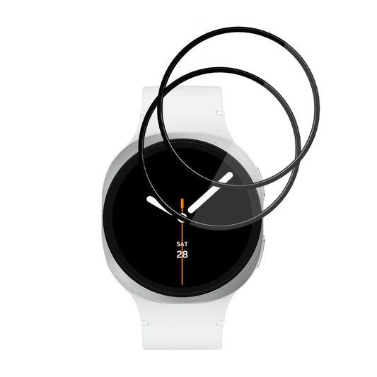Techsuit Nano Flex védőfólia Samsung Galaxy Watch8 44mm-hez, 2 darabos készlet, Műanyag, Fekete