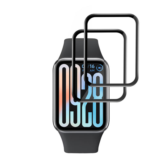 Techsuit Nano Flex védőfólia Xiaomi Smart Band 9 Pro-hoz, 2 darabos készlet, Műanyag, Fekete