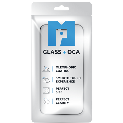 Screen Glass + OCA MP compatible with Apple iPhone 16e / 14, Black