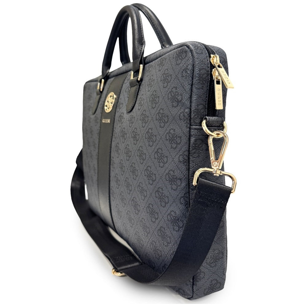 Guess 4G Round Classic Logo táska 16 hüvelykes laptophoz, fekete