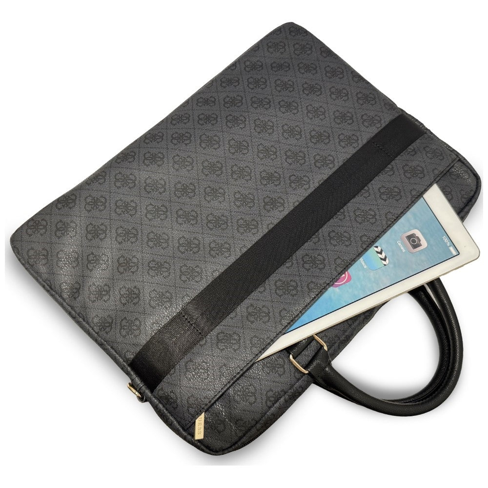 Guess 4G Round Classic Logo táska 16 hüvelykes laptophoz, fekete