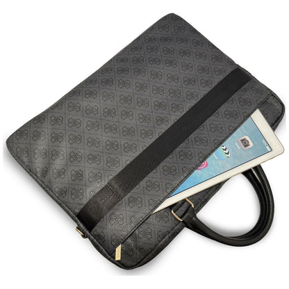 Guess 4G Round Classic Logo táska 16 hüvelykes laptophoz, fekete