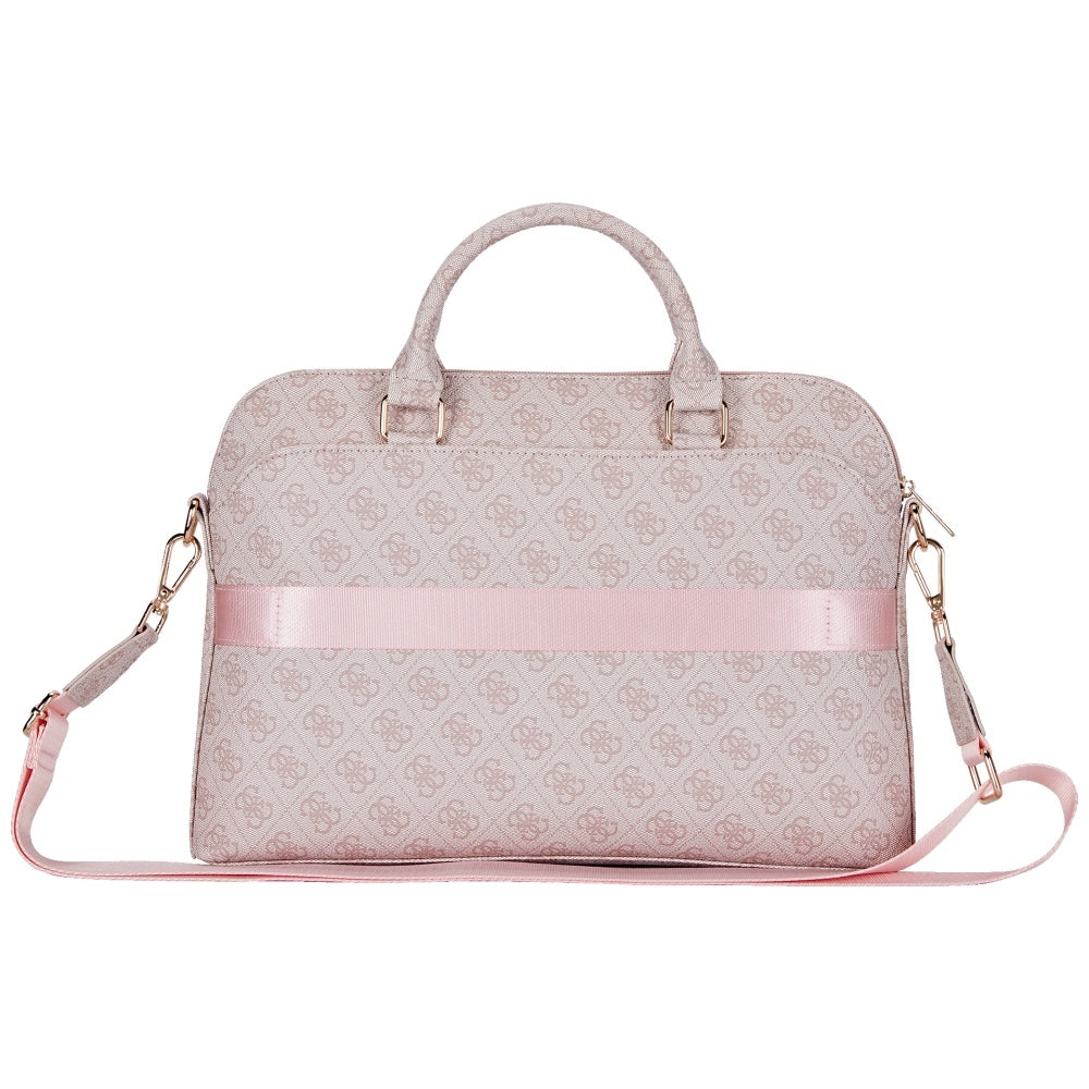 Guess 4G Triangle Logo Bag for 15inch Laptop, Pink