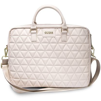 Guess Quilted táska 15 hüvelykes laptopokhoz, Rózsaszín