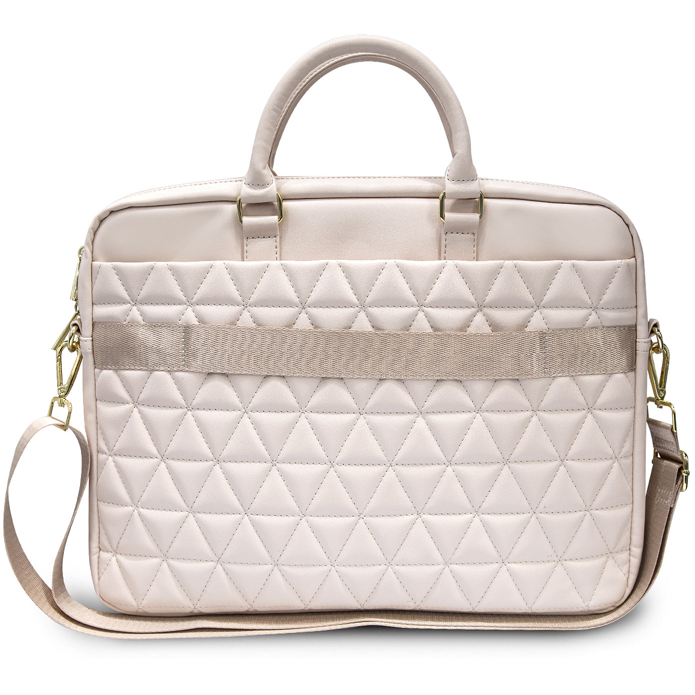 Guess Quilted táska 15 hüvelykes laptopokhoz, Rózsaszín