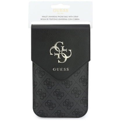 Universal Phone Bag, Guess, 4G Grained Classic Logo, Black