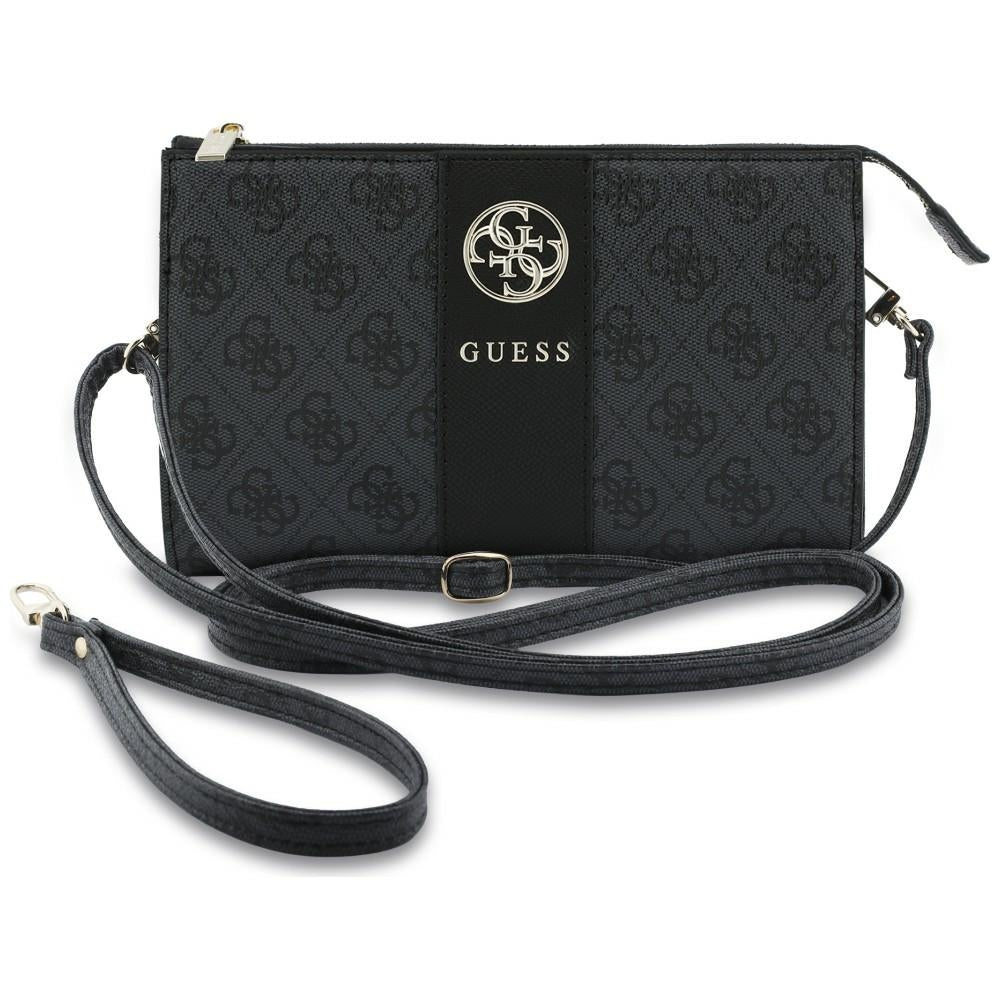 Univerzális telefontáska, Guess, 4G Round Classic Logo Stripe, fekete
