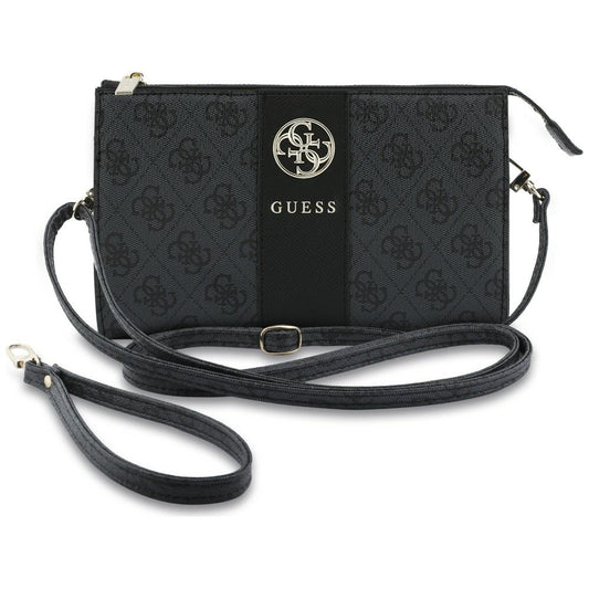 Univerzális telefontáska, Guess, 4G Round Classic Logo Stripe, fekete
