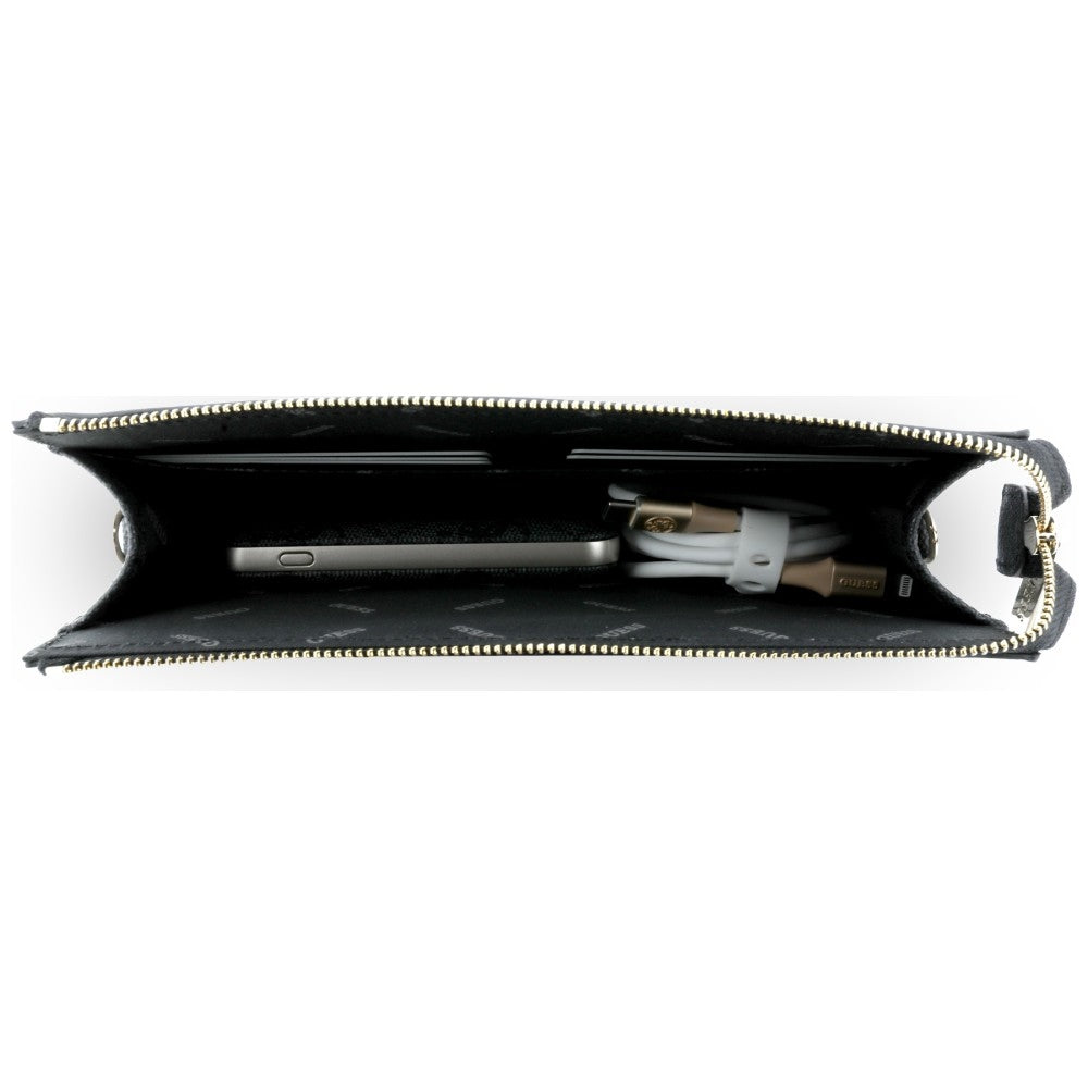 Univerzális telefontáska, Guess, 4G Round Classic Logo Stripe, fekete