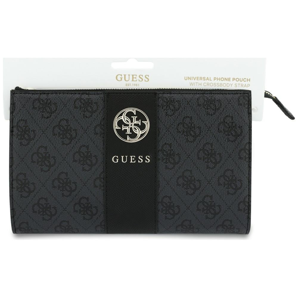 Univerzális telefontáska, Guess, 4G Round Classic Logo Stripe, fekete
