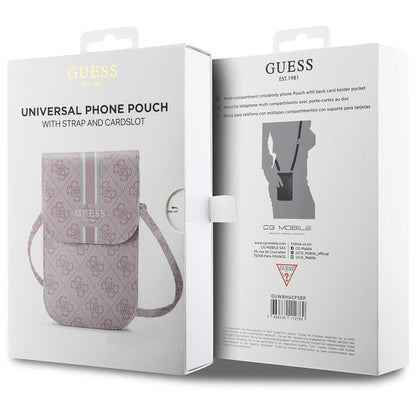 Univerzális Telefon Táska, Guess, 4G Csíkok, Rózsaszín