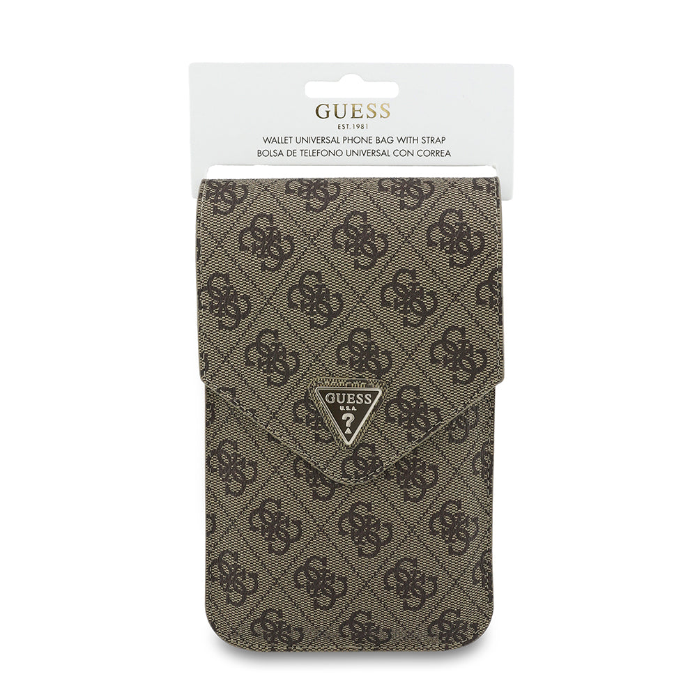 Univerzális Telefon Táska, Guess, Fliptok Triangle 4G, Barna