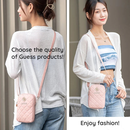Univerzális Telefon Táska, Guess, Quilted 4G, Fekete