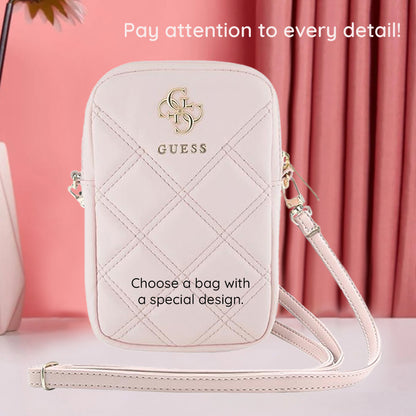 Univerzális Telefon Táska, Guess, Quilted 4G, Fekete