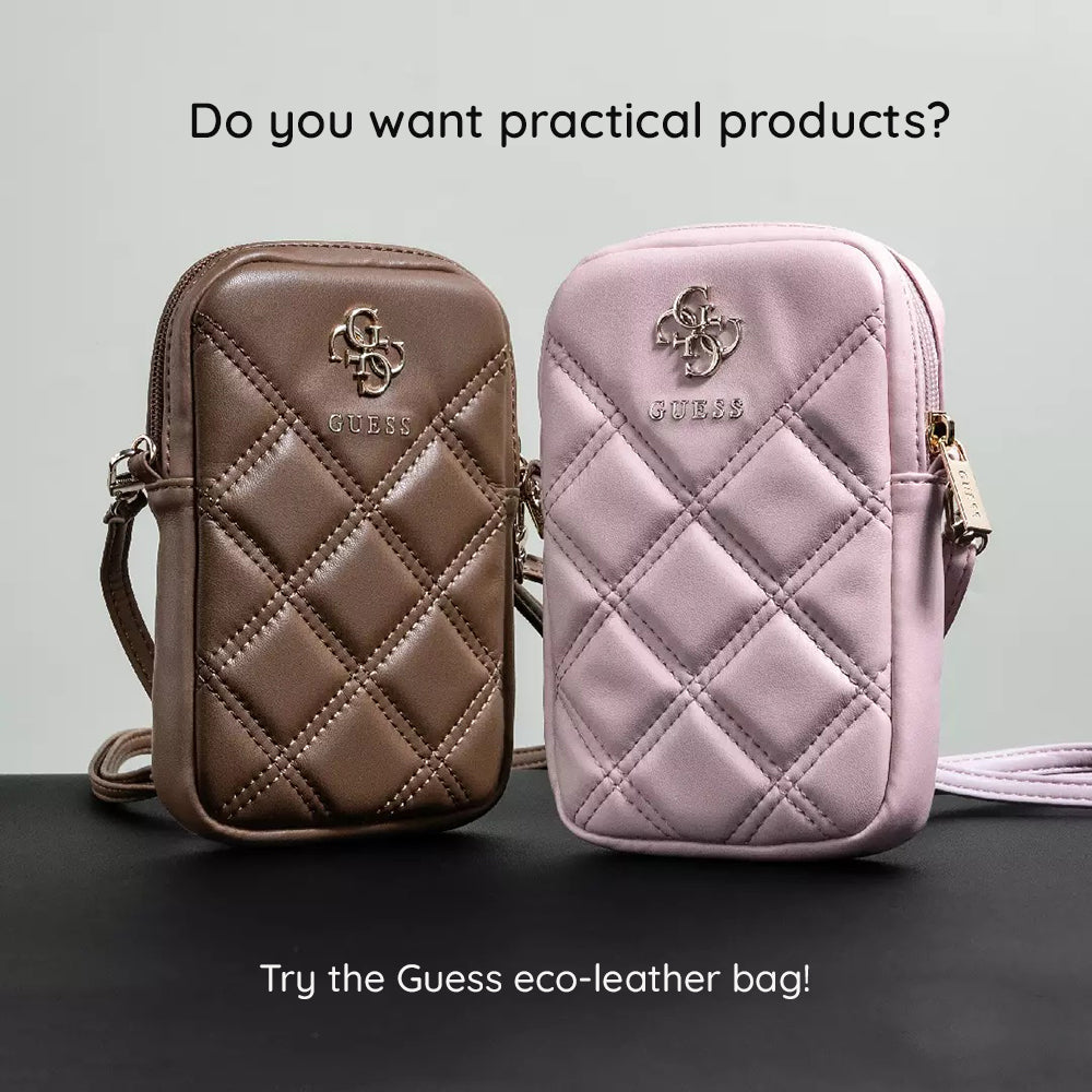 Univerzális Telefon Táska, Guess, Quilted 4G, Fekete