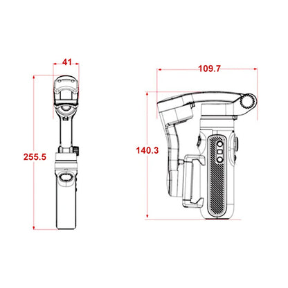 Gimbal Stabilizátor Techsuit SK062, Szürke
