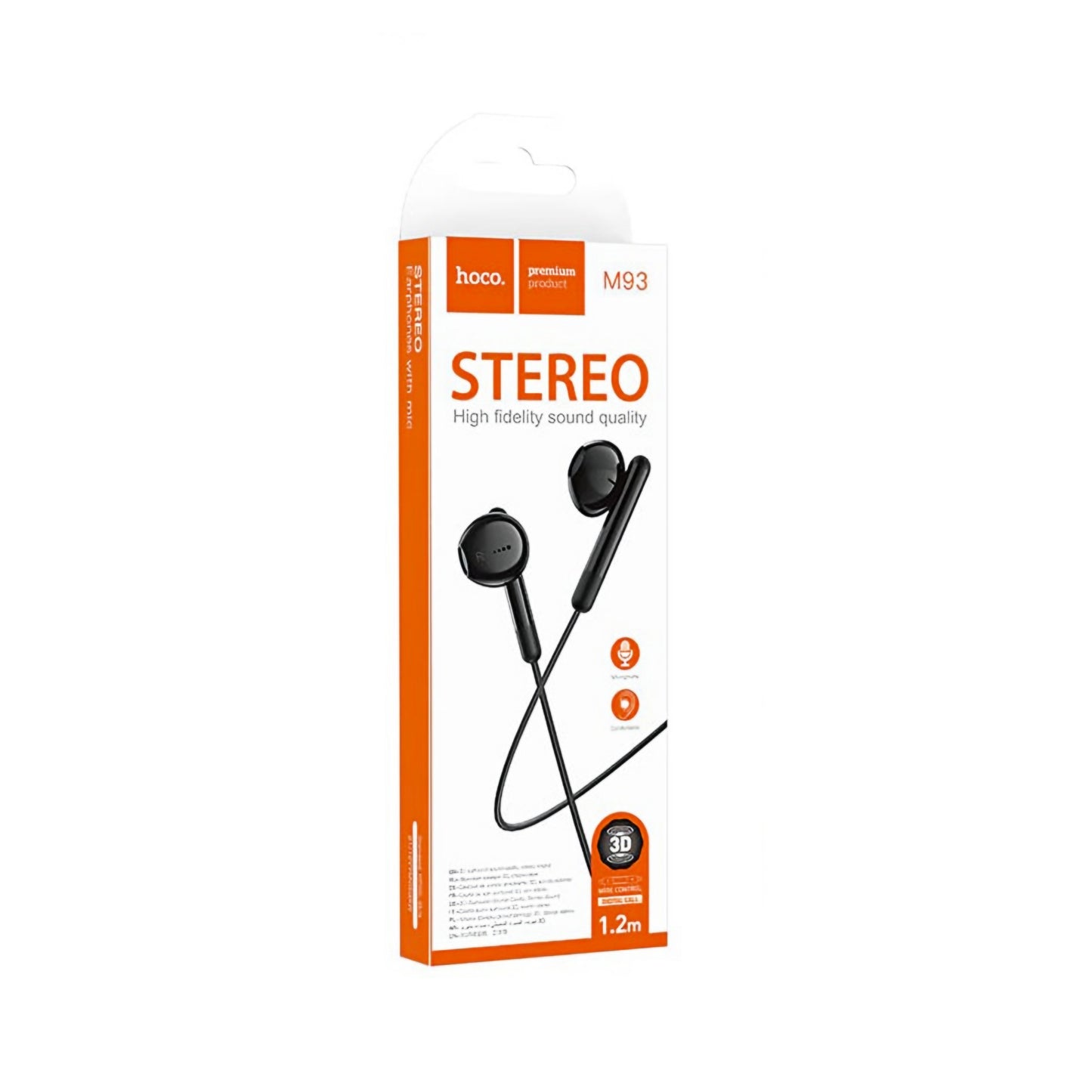Handsfree 3.5mm HOCO, Fekete