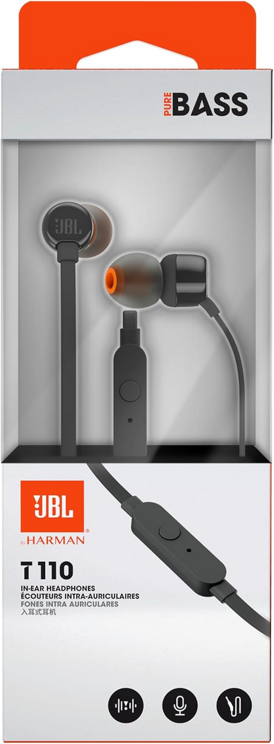 Handsfree 3.5mm JBL T110, Fekete JBLT110BLK