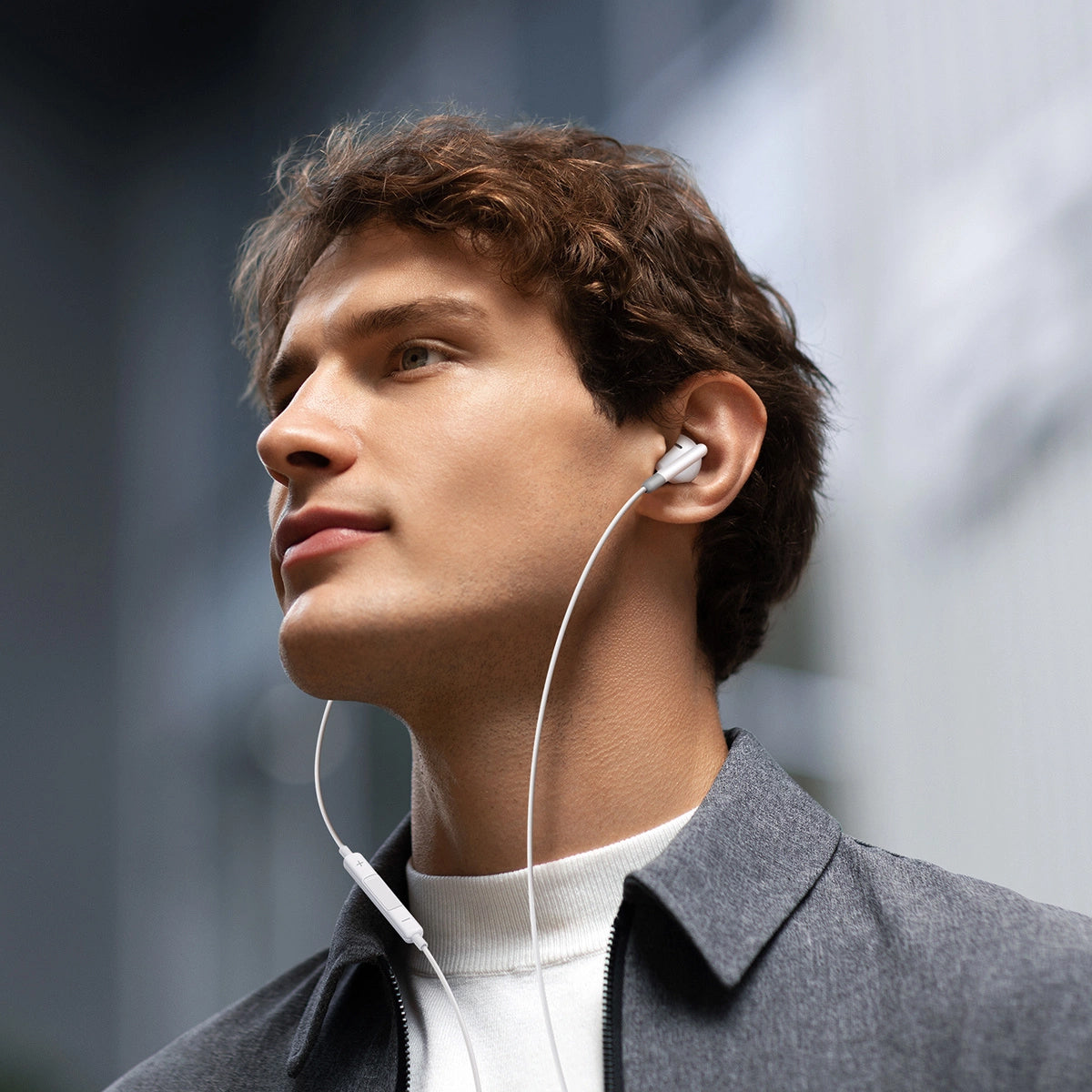 Handsfree 3.5mm Joyroom JR-EW01, Fehér
