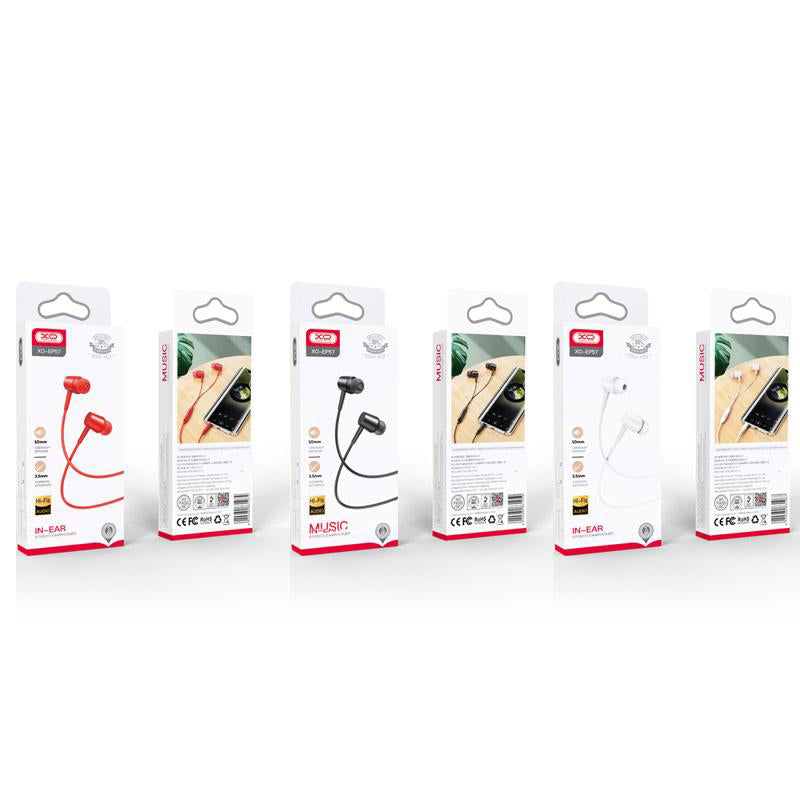 Handsfree 3.5mm XO Design EP57 Crown, Fekete