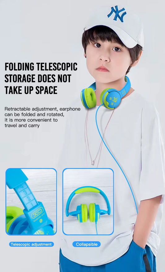 3,5 mm-es XO Design EP47 Study Kids fejhallgató, sárga