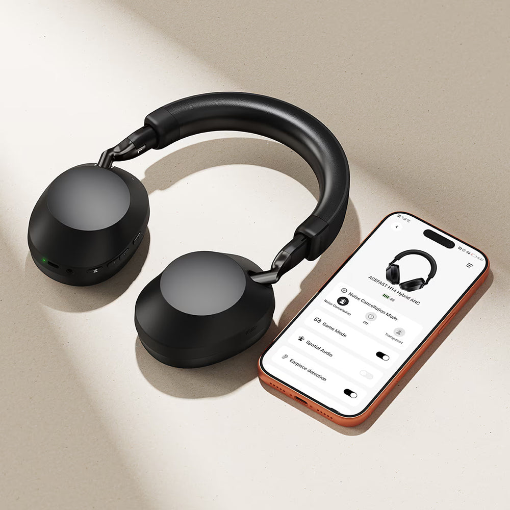Acefast H14 Bluetooth kihangosító, A2DP, ANC, Fekete