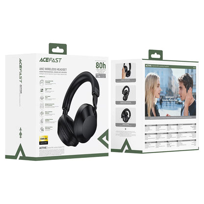 Acefast H14 Bluetooth kihangosító, A2DP, ANC, Fekete
