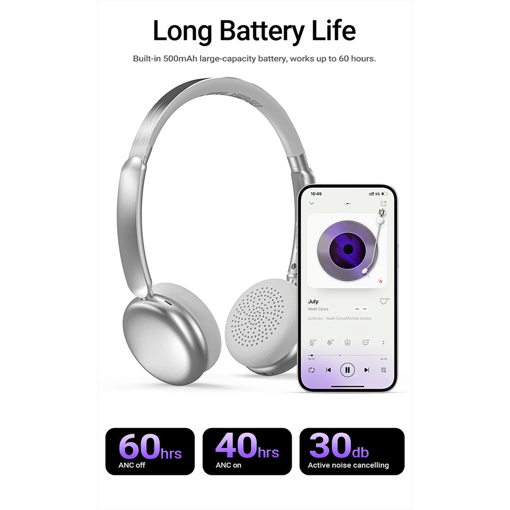 Handsfree Bluetooth Acefast H8, A2DP, ANC, Arany
