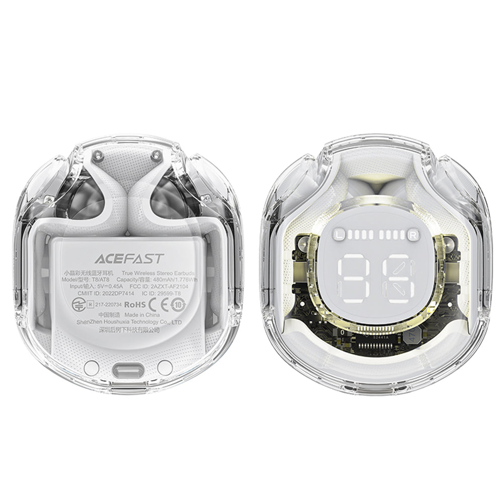 Handsfree Bluetooth Acefast T8, TWS, Fehér