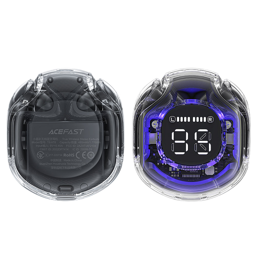 Handsfree Bluetooth Acefast T8, TWS, Fekete