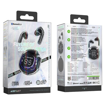 Handsfree Bluetooth Acefast T8, TWS, Fekete