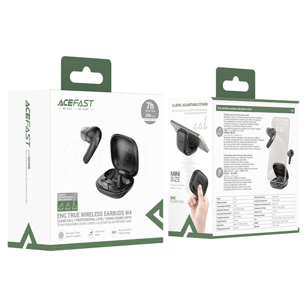Handsfree Bluetooth Acefast W4, TWS, Bézs