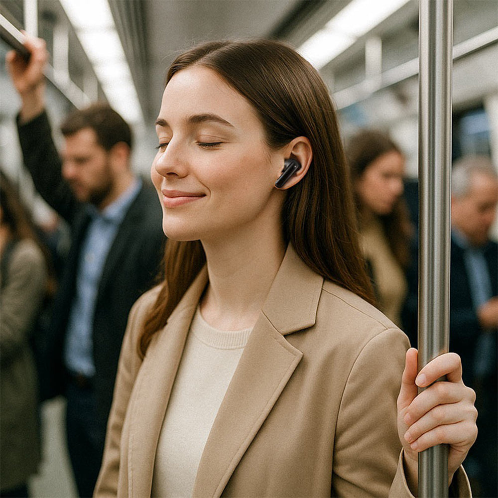 Handsfree Bluetooth Acefast W5, TWS, ANC, Fekete